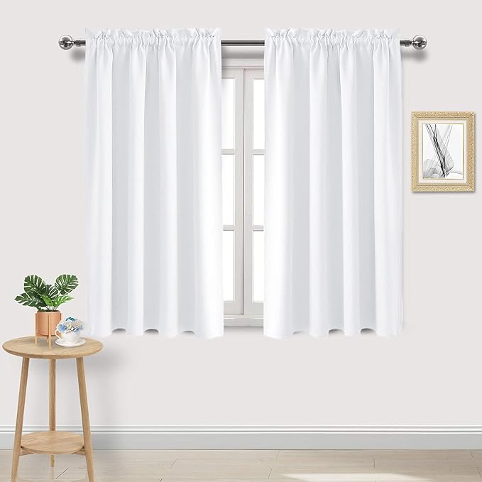 DWCN White Curtains for Living Room Thermal Insulated, 50% Light Blocking by DWCN
