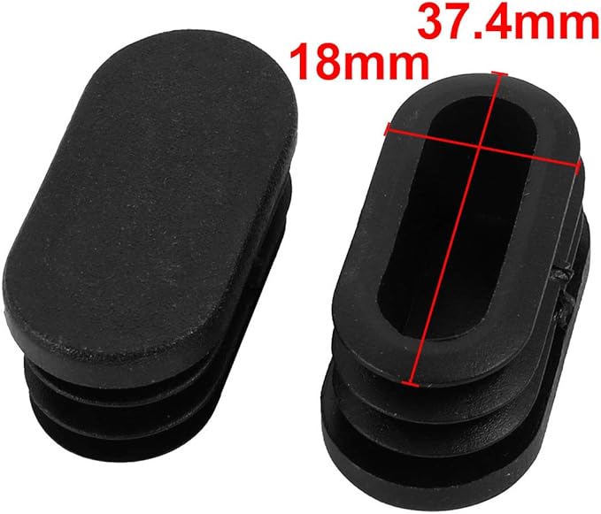 uxcell 40mmx20mm Plastic Non Slip Oval Chair Table Leg Protectors Cap Tube - Image 2