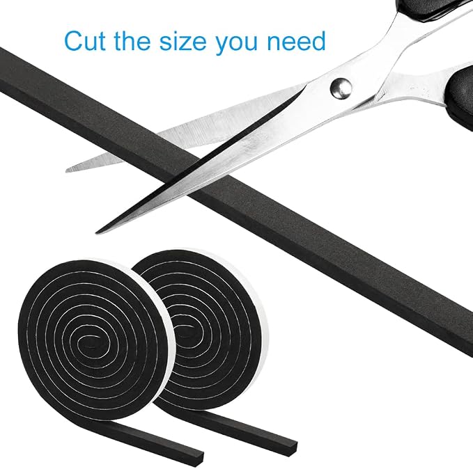 Weather Stripping Door Seal, 1/2 Inch Wide X 3/8 Inch High Density Foam Tape - Image 3