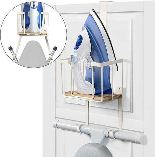 TJ.MOREE Over The Door/Wall Mount Ironing Board Hanger, Laundry Room Iron and by TJMOREE