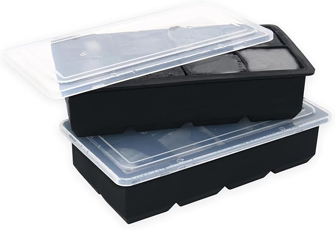 Bangp Large Ice Cube Tray for Whiskey, 2 Pack Stackable Big Ice Cube Molds Make - Image 8