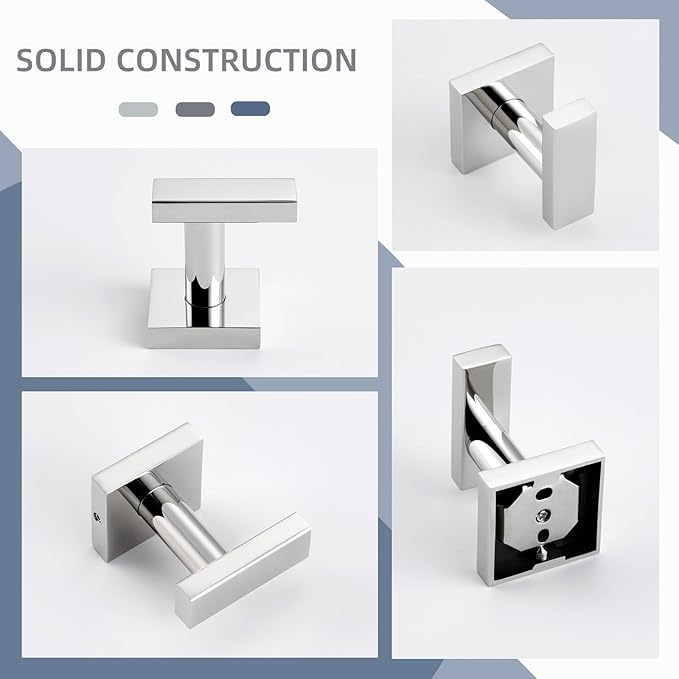 Angle Simple Towel Hook for Bathroom, SUS 304 Stainless Steel Robe Coat Hook - Image 9