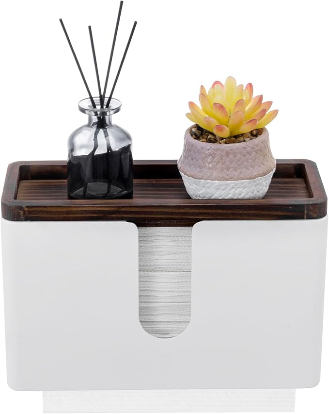 MyGift Deluxe Modern Matte White Metal Folded Commercial Paper Towel Holder - Image 6