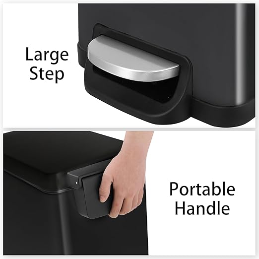 Arlopu 13.2 Gal Slim Kitchen Trash Can - Image 4