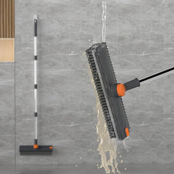 Floor Scrub Brush with Long Handle Length Adjustable, 3 in 1 Heavy-Duty Stiff - Image 7