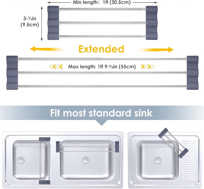 Tomorotec Adjustable Over-The-Sink Kitchen Rack - Image 4