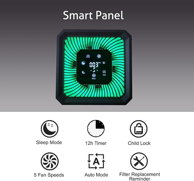 Home Air Purifier for Bedroom Baby Room Living Room Kitchen and Office - Image 4