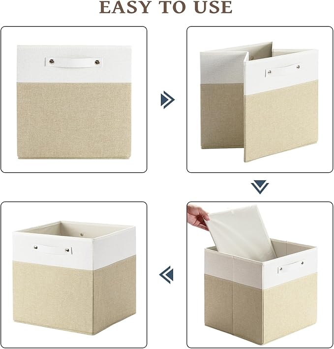13 x 13 Inch Fine Linen Storage Bins - Image 4