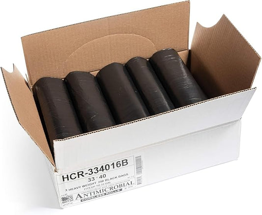 Aluf Plastics High Density Trash Bags, 33 Gallon, 16 Micron, - Image 2