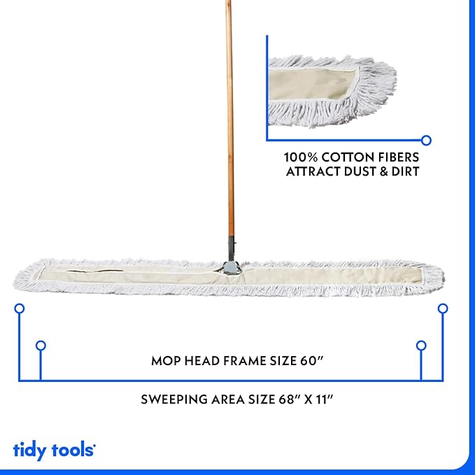 Commercial Dust Mop & Floor Sweeper, 60 in. Dust Mop - Image 3