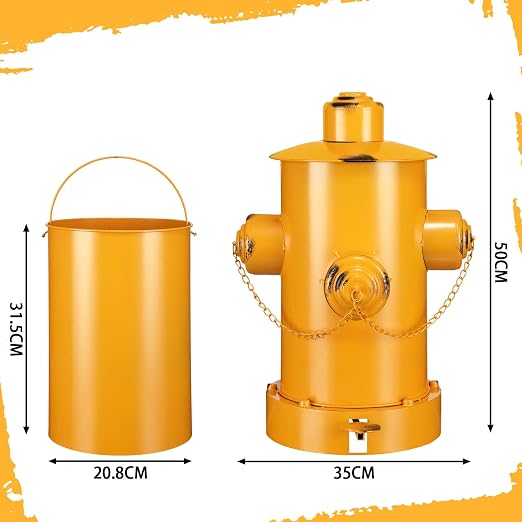 Hoolerry Fire Hydrant Trash Can Retro Creative Garbage Can - Image 3