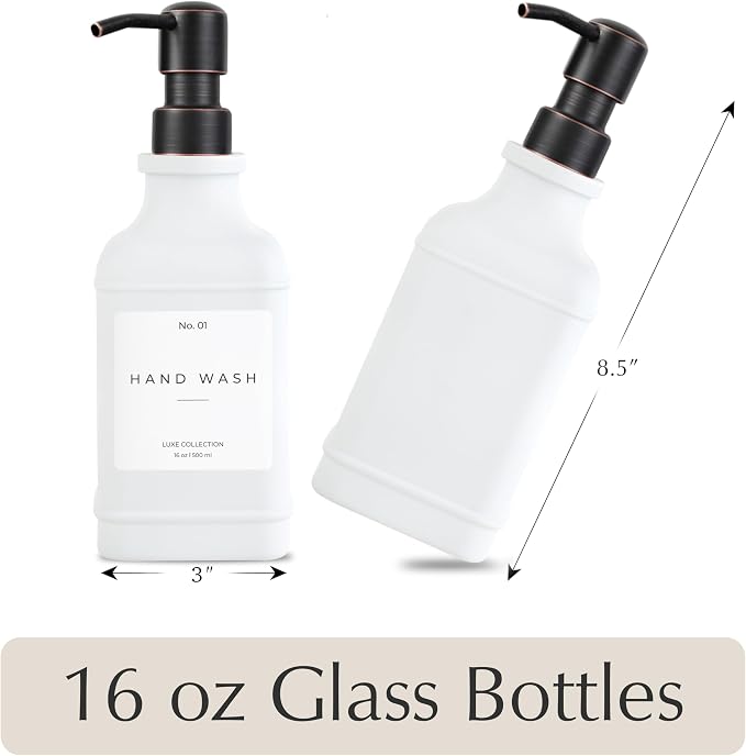 Emerson Essentials Soap Dispenser, Dish Soap Dispenser, Farmhouse Bottles - Image 2