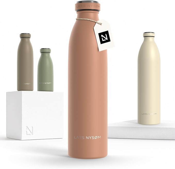 LARS NYSØM Stainless Steel Insulated Water Bottle 12oz 17oz 25oz 34oz 51oz | by LN