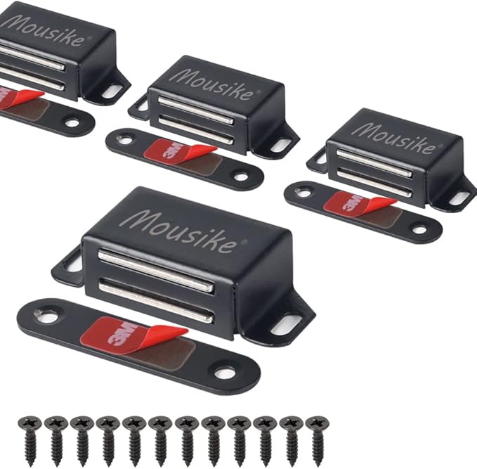 Mousike Cabinet Magnets 30lb Black Door Magnets by Mousike