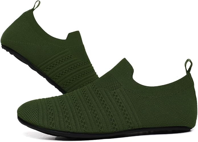 QZKDM Lightweight Slip on Grip Indoor House Slippers Barefoot Non Slip Home - Image 5