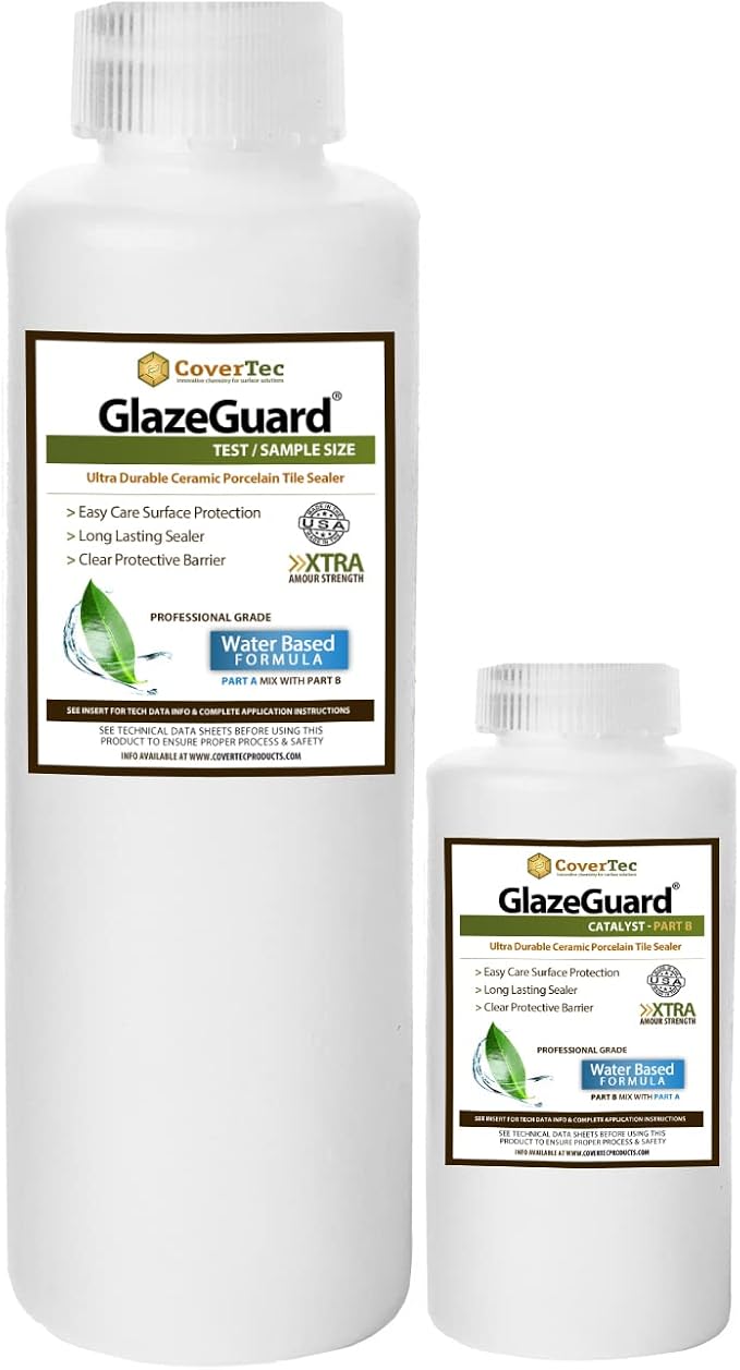 CoverTec GlazeGuard Matte Ceramic & Porcelain Tile, Grout Sealer Flat Finish by CoverTecProductsLLC