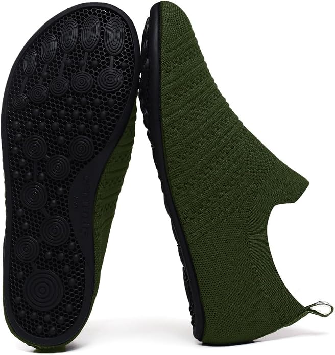 QZKDM Lightweight Slip on Grip Indoor House Slippers Barefoot Non Slip Home - Image 6