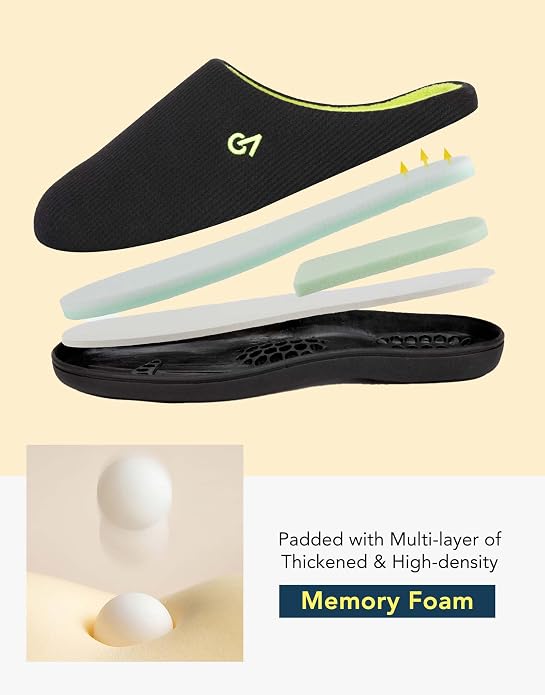 VeraCosy Men's Two-Tone Memory Foam House Slippers Indoor Outdoor Durable - Image 6