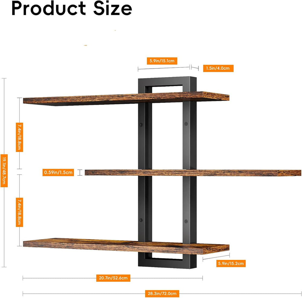 Homode Floating Shelves for Wall, Wood Wall Shelves for Bathroom