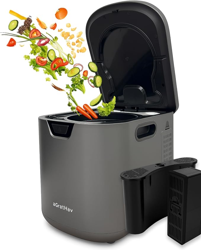 Electric Composter for Kitchen, Compost Bin - 4L Large Capacity by aGratHav