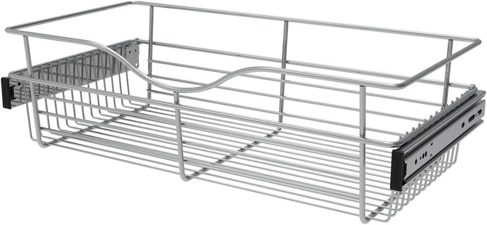 REV-A-SHELF Chrome 24" Wire Pullout Basket for 12" Deep Closet - 7&...