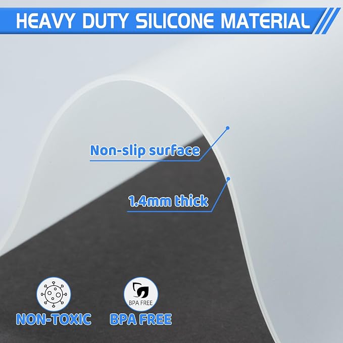Warome Silicone Mat, Arts and Crafts, Soldering and Resin, No Creases Counter - Image 4