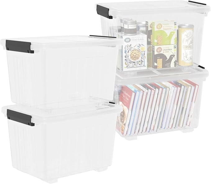 30 Quart Plastic Clear Storage Bin - Image 7