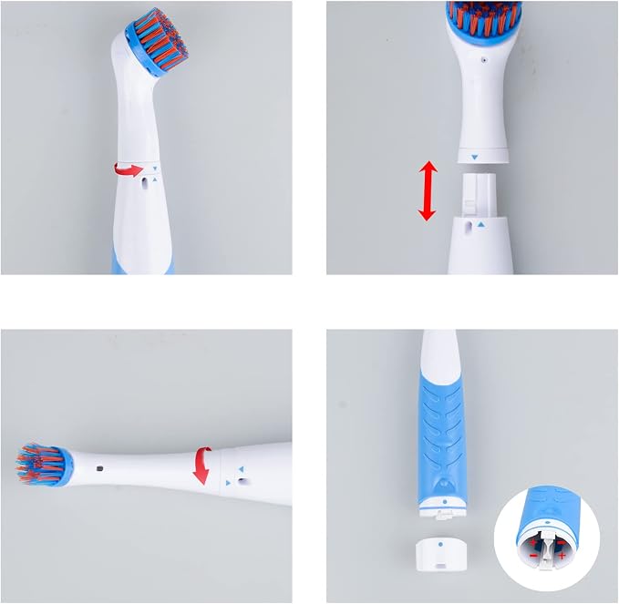 Electric Brush with 4-in-1 Multiple Brush Heads, Cordless Motorized Cleaning - Image 4
