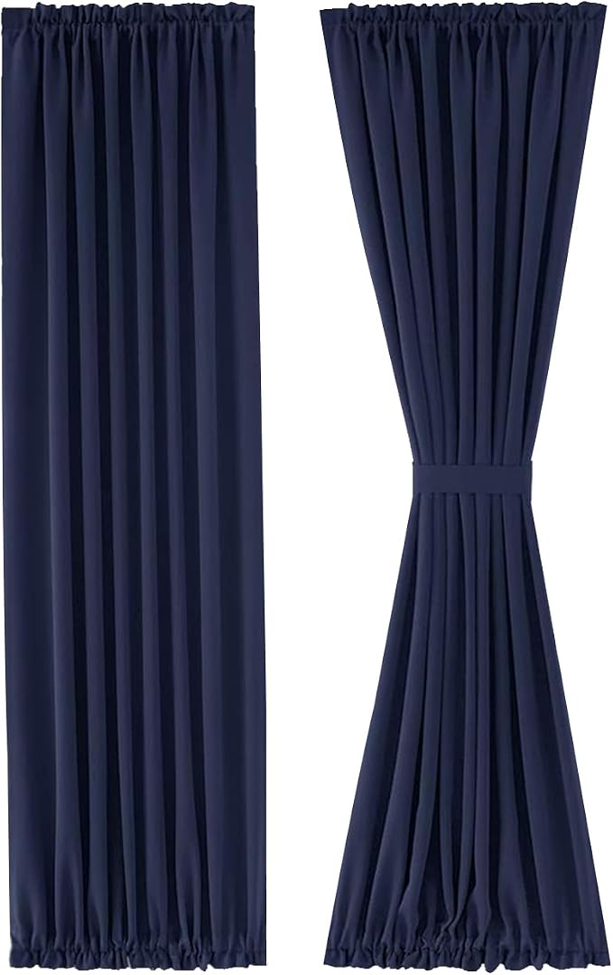 DWCN French Door Curtains – Rod Pocket Thermal Blackout Curtain - Image 7