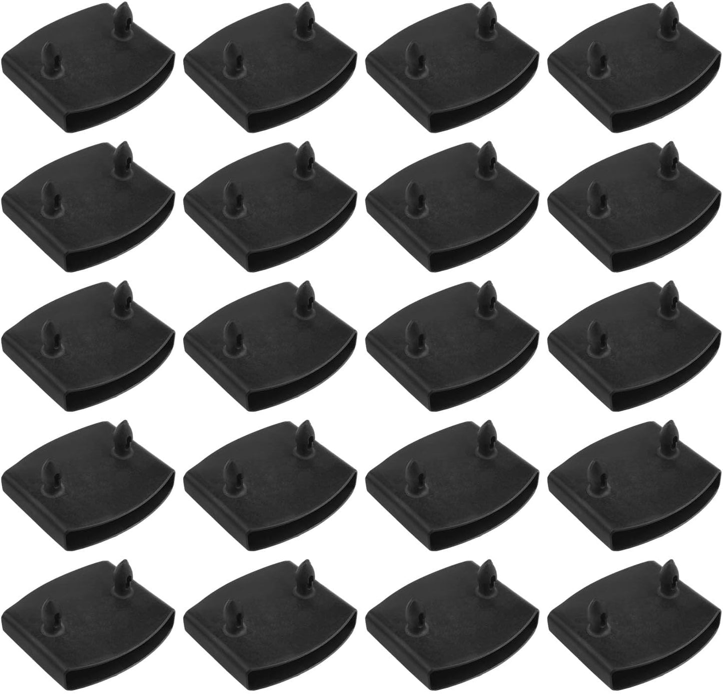 Lovelysp 20PCS Black Plastic Bed Central slats Bed Board Support Center Cover and end Cover Replace the Bed Board Support End Cover Used for Fixing the Wooden Board (50×9mm / 1.96×0.35inch)