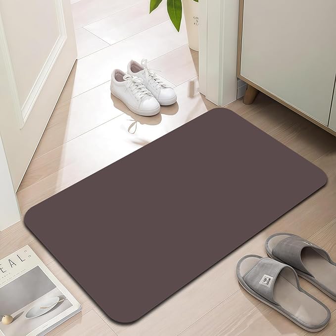 Ultra Thin Door Mat Indoor Entrance, 1/10 in Thin Door Mats by LYGLIGH