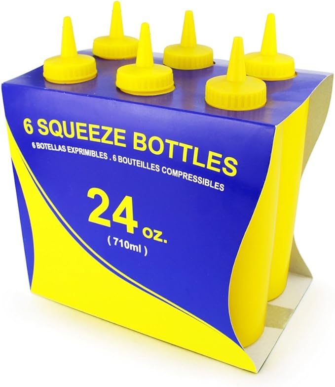 New Star Foodservice 26559 Squeeze Bottles, 24 oz by NewStarFoodservice