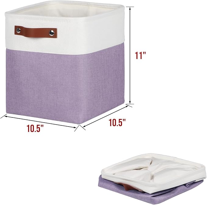 Univivi 10.5 Inch Fabric Cube Bins - Image 4
