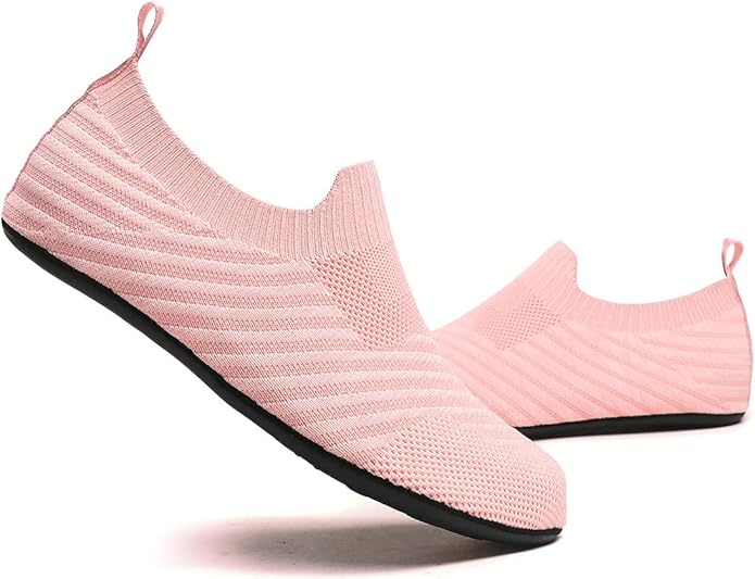 QZKDM Lightweight Slip on Grip Indoor House Slippers Barefoot Non Slip Home - Image 3