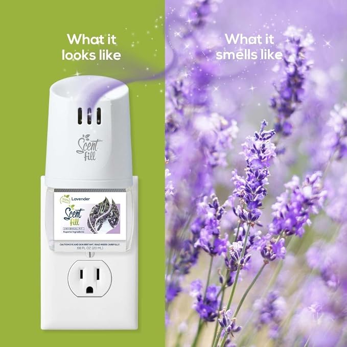 Scent Fill 100% Natural Lavender Plug in Air Freshener, Scented Oil Refills - Image 2