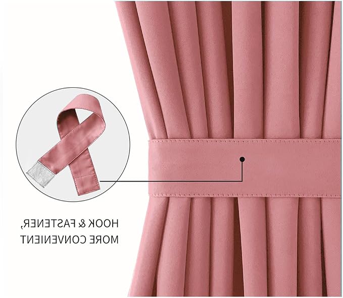 DWCN French Door Curtains – Rod Pocket Thermal Blackout Curtain - Image 2