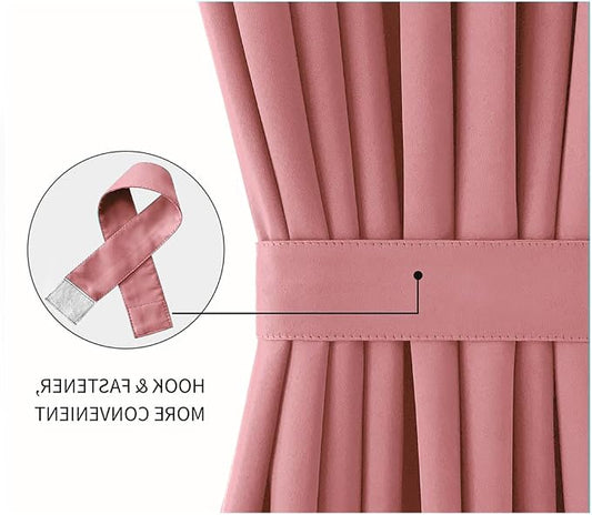 DWCN French Door Curtains – Rod Pocket Thermal Blackout Curtain - Image 2