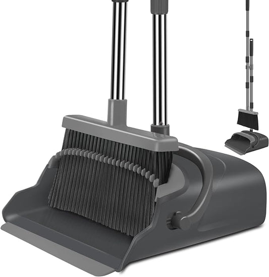 kelamayi Broom and Dustpan Set for Home, Indoor&Outdoor Sweeping, Stand Up by Kelamayi