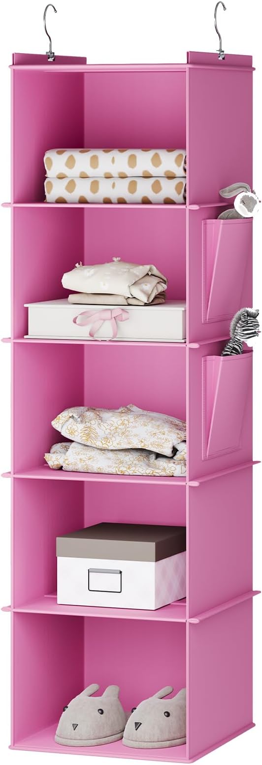YOUDENOVA Hanging Closet Organizer, 5-Shelf Closet Hanging Storage Shelves by YOUDENOVA