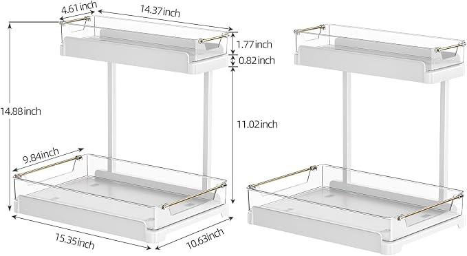 heart & home 2-Pack Under Sink Storage Organizer - Image 2