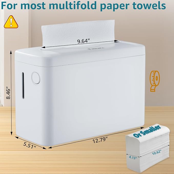 Trifold Paper Towel Dispenser Countertop, 300-Sheet Large Capacity - Image 3