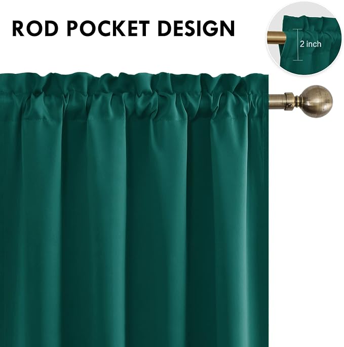 DWCN Blackout Curtains Thermal Insulated, Energy Saving & Noise Reducing - Image 4