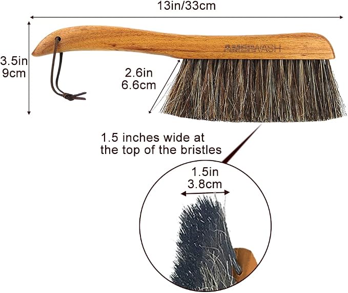 Counter Brush for Furniture, Woodworking Cleaning, Horsehair Bristles Duster - Image 7