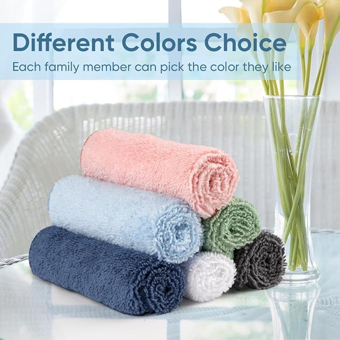 HOMEXCEL Microfiber Washcloths 24 Pack, Highly Absorbent and Soft Face Towel - Image 7