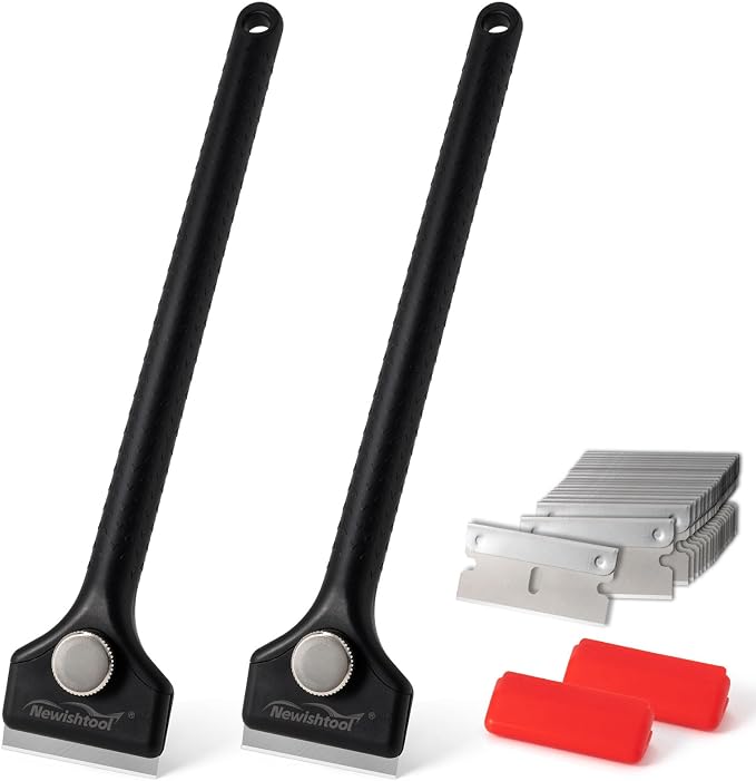 NEWISHTOOL Long Handle Scraper Tool Kit includes 2 Pcs Razor Blade Scraper and - Image 8