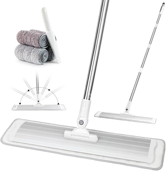 CQT Commercial Flat Microfiber Floor Mop Cleaning System 18" Inch Wet Dry and by CQT-HOMEUSA