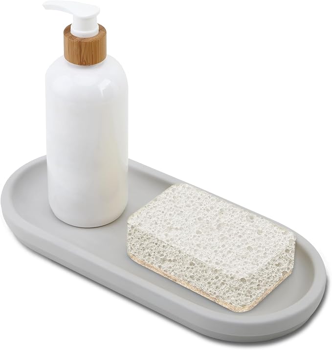 Diatomite Sink Caddy for Kitchen Organizer, Quick Dry Holder for Sponge by Coengwui