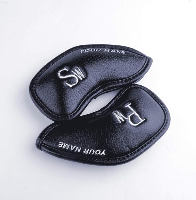 CRAFTSMAN GOLF 12pcs or 1pc Thick Synthetic Leather Golf Iron Head Covers Set - Image 2