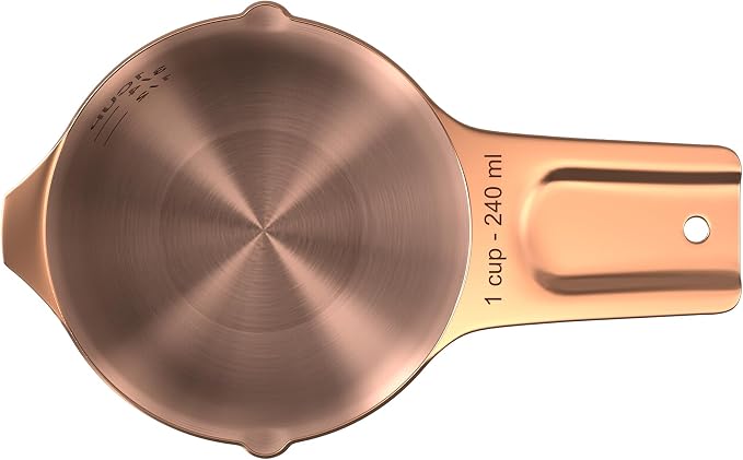 Color Up 1 Cup Measuring Cup – Premium Copper Stainless Steel, Accurate - Image 5