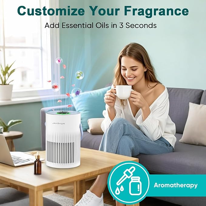 Jafanda Small Air Purifier JF068, 20dB Sleep Mode, Portable Air Cleaner - Image 9